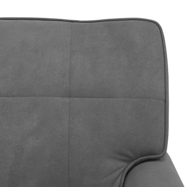 vidaXL Χαλάρωση με μαξιλάρι Σκούρο Γκρι 91x157x91cm Βελούδο