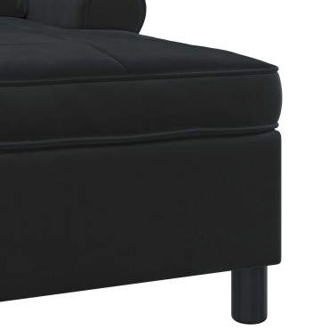 vidaXL Χαλάρωση με μαξιλάρι Μαύρο 91x157x91cm Βελούδο