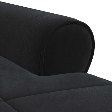 vidaXL Χαλάρωση με μαξιλάρι Μαύρο 91x157x91cm Βελούδο