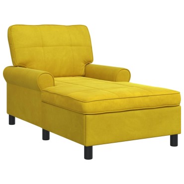 vidaXL Χαλάρωση με μαξιλάρι Κίτρινο 91x157x91cm Βελούδο