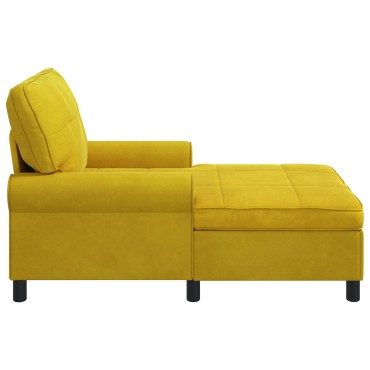 vidaXL Χαλάρωση με μαξιλάρι Κίτρινο 91x157x91cm Βελούδο