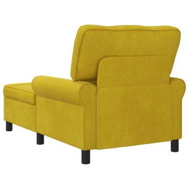 vidaXL Χαλάρωση με μαξιλάρι Κίτρινο 91x157x91cm Βελούδο
