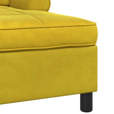 vidaXL Χαλάρωση με μαξιλάρι Κίτρινο 91x157x91cm Βελούδο