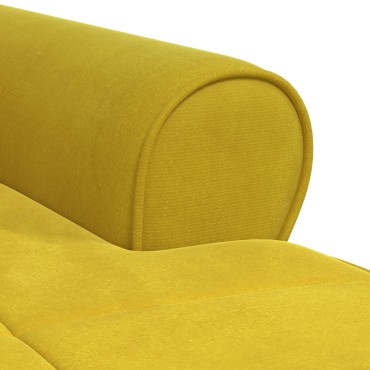 vidaXL Χαλάρωση με μαξιλάρι Κίτρινο 91x157x91cm Βελούδο