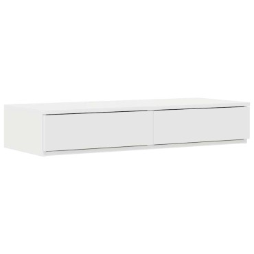 vidaXL Συρτάρια κρεβατιού Λευκό 100x36,5x16,5 εκ 1 τεμ.