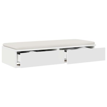 vidaXL Συρτάρια κρεβατιού Λευκό 100x36,5x16,5 εκ 1 τεμ.