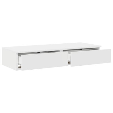 vidaXL Συρτάρια κρεβατιού Λευκό 100x36,5x16,5 εκ 1 τεμ.