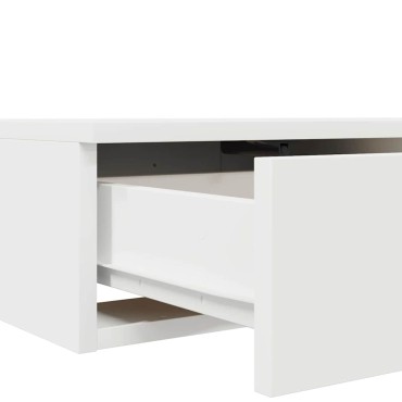 vidaXL Συρτάρια κρεβατιού Λευκό 100x36,5x16,5 εκ 1 τεμ.