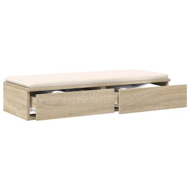 vidaXL Συρτάρια κρεβατιού Δρύς Sonoma 100x36,5x16,5 εκ 1 τεμ.