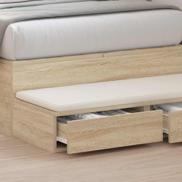 vidaXL Συρτάρια κρεβατιού Δρύς Sonoma 100x36,5x16,5 εκ 1 τεμ.