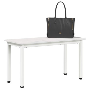 vidaXL παγκάκι Λευκό 80x35x45cm Στερεά ξυλεία πεύκου