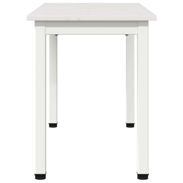 vidaXL παγκάκι Λευκό 80x35x45cm Στερεά ξυλεία πεύκου