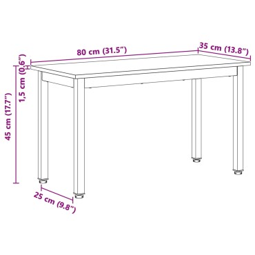 vidaXL παγκάκι Λευκό 80x35x45cm Στερεά ξυλεία πεύκου