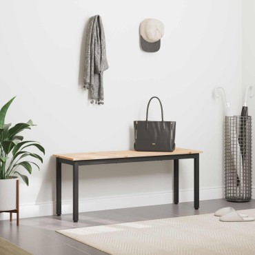 vidaXL παγκάκι Φυσικό 110x35x45cm Στερεά ξυλεία πεύκου