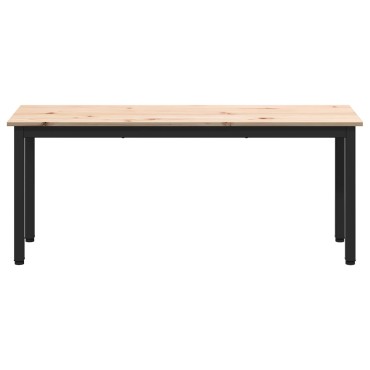 vidaXL παγκάκι Φυσικό 110x35x45cm Στερεά ξυλεία πεύκου