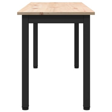 vidaXL παγκάκι Φυσικό 110x35x45cm Στερεά ξυλεία πεύκου