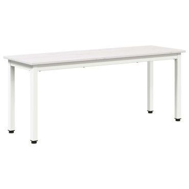 vidaXL παγκάκι Λευκό 110x35x45cm Στερεά ξυλεία πεύκου