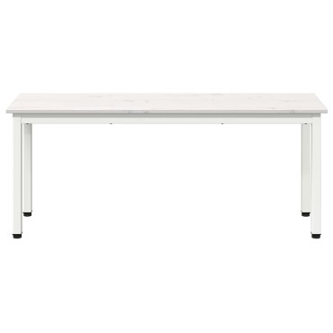vidaXL παγκάκι Λευκό 110x35x45cm Στερεά ξυλεία πεύκου