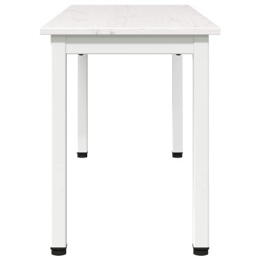 vidaXL παγκάκι Λευκό 110x35x45cm Στερεά ξυλεία πεύκου