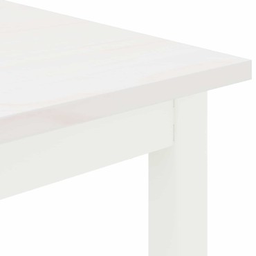 vidaXL παγκάκι Λευκό 110x35x45cm Στερεά ξυλεία πεύκου