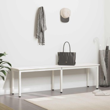 vidaXL παγκάκι Λευκό 160x35x45cm Στερεά ξυλεία πεύκου