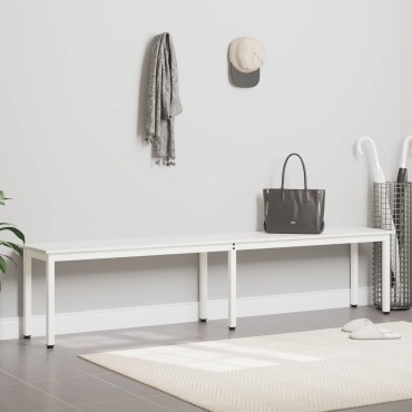 vidaXL παγκάκι Λευκό 200x35x45cm Στερεά ξυλεία πεύκου