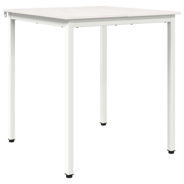 vidaXL Τραπεζαρία Λευκό 70x70x75cm Στερεά ξυλεία πεύκου 1 τεμ.