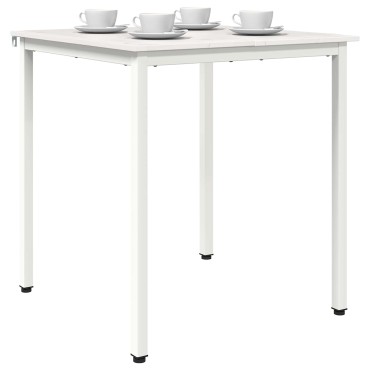 vidaXL Τραπεζαρία Λευκό 70x70x75cm Στερεά ξυλεία πεύκου 1 τεμ.