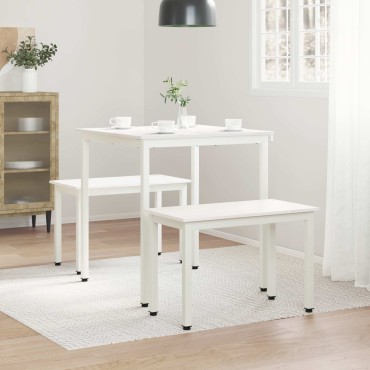 vidaXL Τραπεζαρία Λευκό 70x70x75cm Στερεά ξυλεία πεύκου 1 τεμ.