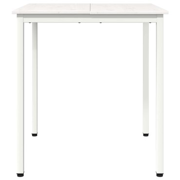 vidaXL Τραπεζαρία Λευκό 70x70x75cm Στερεά ξυλεία πεύκου 1 τεμ.