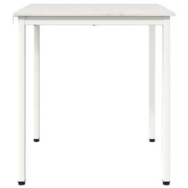 vidaXL Τραπεζαρία Λευκό 70x70x75cm Στερεά ξυλεία πεύκου 1 τεμ.