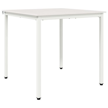 vidaXL Τραπεζαρία Λευκό 80x80x75cm Στερεά ξυλεία πεύκου 1 τεμ.