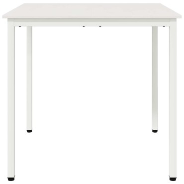 vidaXL Τραπεζαρία Λευκό 80x80x75cm Στερεά ξυλεία πεύκου 1 τεμ.
