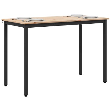 vidaXL Τραπεζαρία Φυσικό 110x55x75cm Στερεά ξυλεία πεύκου 1 τεμ.