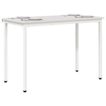 vidaXL Τραπεζαρία Λευκό 110x55x75cm Στερεά ξυλεία πεύκου 1 τεμ.
