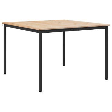vidaXL Τραπεζαρία Φυσικό 110x110x75cm Στερεά ξυλεία πεύκου 1 τεμ.