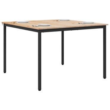 vidaXL Τραπεζαρία Φυσικό 110x110x75cm Στερεά ξυλεία πεύκου 1 τεμ.