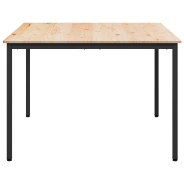 vidaXL Τραπεζαρία Φυσικό 110x110x75cm Στερεά ξυλεία πεύκου 1 τεμ.