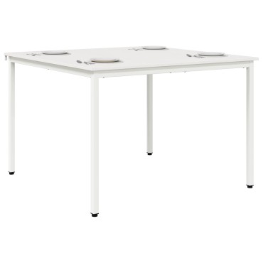vidaXL Τραπεζαρία Λευκό 110x110x75cm Στερεά ξυλεία πεύκου 1 τεμ.