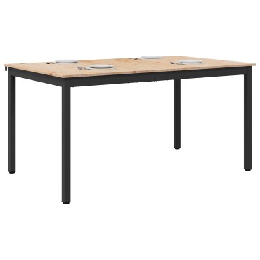 vidaXL Τραπεζαρία Φυσικό 140x80x75cm Στερεά ξυλεία πεύκου 1 τεμ.