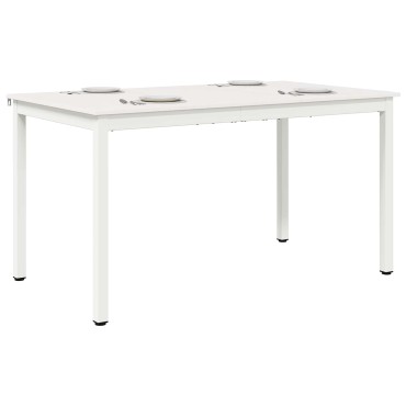vidaXL Τραπεζαρία Λευκό 140x80x75cm Στερεά ξυλεία πεύκου 1 τεμ.