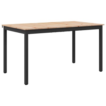 vidaXL Τραπεζαρία Φυσικό 150x90x75cm Στερεά ξυλεία πεύκου 1 τεμ.