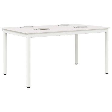 vidaXL Τραπεζαρία Λευκό 150x90x75cm Στερεά ξυλεία πεύκου 1 τεμ.