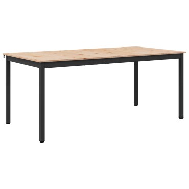 vidaXL Τραπεζαρία Φυσικό 180x90x75cm Στερεά ξυλεία πεύκου 1 τεμ.