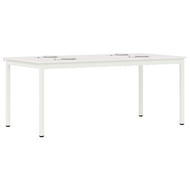 vidaXL Τραπεζαρία Λευκό 180x90x75cm Στερεά ξυλεία πεύκου 1 τεμ.