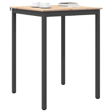 vidaXL Τραπέζι μπαρ 80x80x105cm Στερεά ξυλεία πεύκου Φυσικό 1 τεμ.