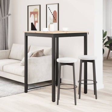 vidaXL Τραπέζι μπαρ 80x80x105cm Στερεά ξυλεία πεύκου Φυσικό 1 τεμ.