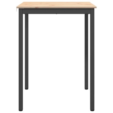 vidaXL Τραπέζι μπαρ 80x80x105cm Στερεά ξυλεία πεύκου Φυσικό 1 τεμ.