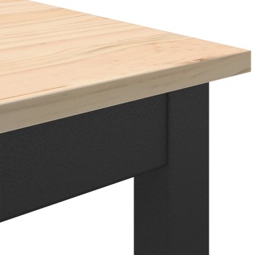 vidaXL Τραπέζι μπαρ 80x80x105cm Στερεά ξυλεία πεύκου Φυσικό 1 τεμ.