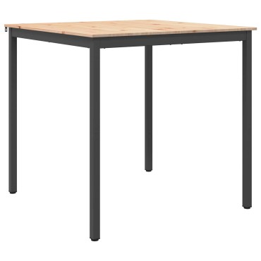 vidaXL Τραπέζι μπαρ Φυσικό 110x110x105cm Στερεά ξυλεία πεύκου 1 τεμ.